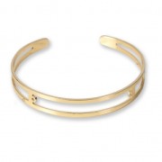 Bracelet Eco en laiton spécial pour perles de 4 mm - 9x150 mm Gold Tone x1|raw }}