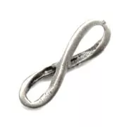 2 strands spacer 15x5mm Old silver tone x10