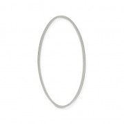 Mounting oval element for beadweaving 26x16 mm rhodium Tone x1