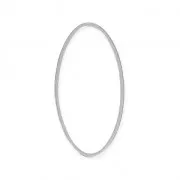 Mounting oval element for beadweaving 26x16 mm rhodium Tone x1