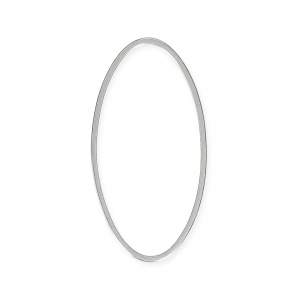 Mounting oval element for beadweaving 26x16 mm rhodium Tone x1