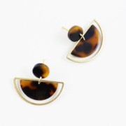 Spacer for beadweaving - half-moon 30x15 mm - Silver tone x1