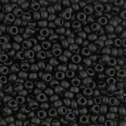 Miyuki 11/0 Seed beads 401F - Black Matte x 100 g