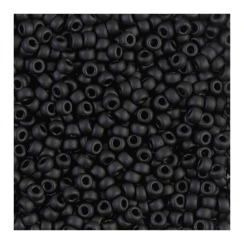 Miyuki 11/0 Seed beads 401F - Black Matte x 100 g