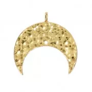 Pendant half-moon or horn shape 25 mm - Gold Tone x1