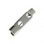 Brooch base 15.5mm Rhodium Tone x1|raw }}