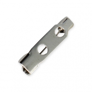 Brooch base 15.5mm Rhodium Tone x1