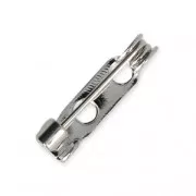 Brooch base 15.5mm Rhodium Tone x1