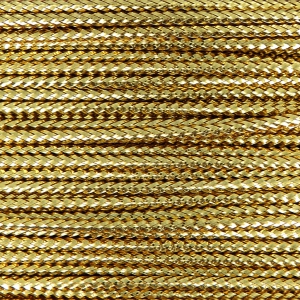 Cotton yarn with lurex 1 mm Gold Tone x 1 m