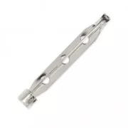 Brooch base 38 mm Fine silver plating x1