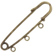 Kilt pin with 3 loops to decorate 50 mm Bronze Tone x1|raw }}