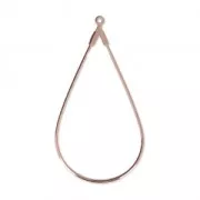 Stud earrings drops 45x23 mm Rose Gold x2