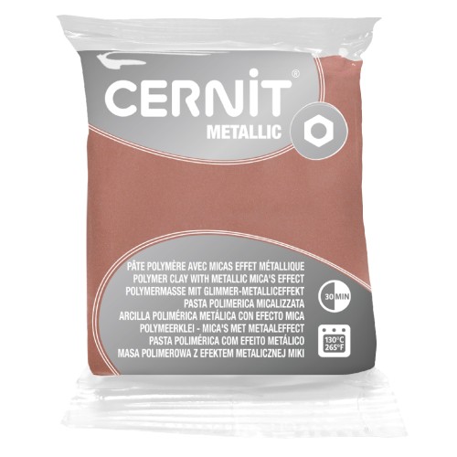 Cernit Polymer clay with metallic mica's effect 56gr Rose Gold x1