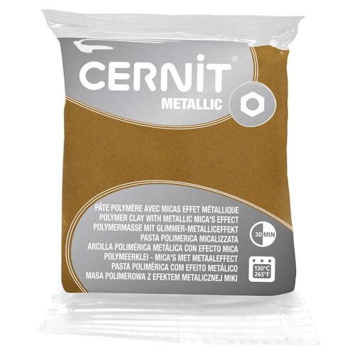 Cernit Polymer clay with metallic mica's effect 56gr Full Gold x1