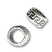 ring spacer beads 9x4mm Antique Silver Plating x5|raw }}