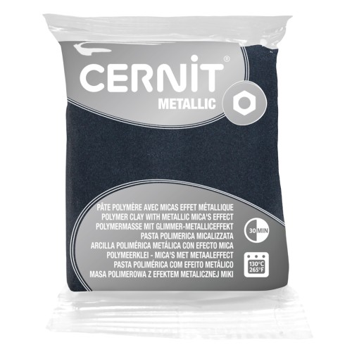 Cernit Polymer clay with metallic mica's effect 56gr Hematite x1