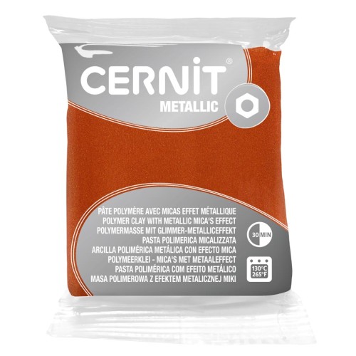 Cernit Polymer clay with metallic mica's effect 56gr Rust x1