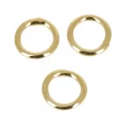 Jumprings Closed 7x1 mm fine Gold plated x25