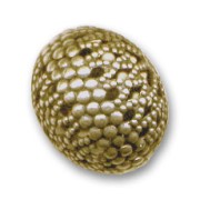 Filigreed metal ball 20x17mm Gold bronze tone|raw }}