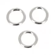 Jumprings Closed 7x1 mm Fine silver plating x25