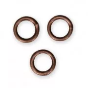 Jumprings Closed 5x0.9 mm Antique Copper Tone x25