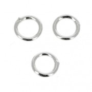 Jumprings Closed 5x0.9 mm Fine silver plating x25