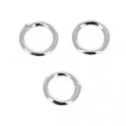 Jumprings Closed 5x0.9 mm Fine silver plating x25