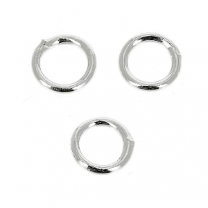 Jumprings Closed 5x0.9 mm Fine silver plating x25