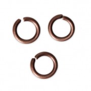 Round open rings 5x0.8 mm - Aged copper x25