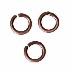 Round jumprings open 5x0.8 mm Antique Copper Tone x25