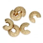 Crimp covers 5.5 mm Diamond effect Fine Gold plated x50