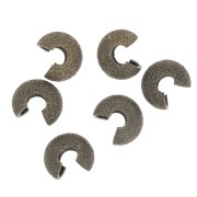 Crimp covers 5.5 mm Diamond effect Bronze Tone x50|raw }}