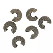 Crimp covers 5.5 mm Diamond effect Bronze Tone x50