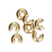 Crimp covers 4 mm fine Gold plated x50