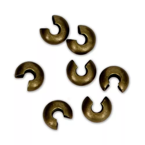 Crimp covers 4 mm Bronze Tone x50