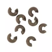 Crimp covers 3 mm Bronze Tone x50