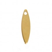 Smooth drop sequins 15 mm Fine Gold plated x10
