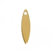 Smooth drop sequins 15 mm Fine Gold plated x10