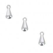 Charms drop 7 mm Fine silver plating x20|raw }}