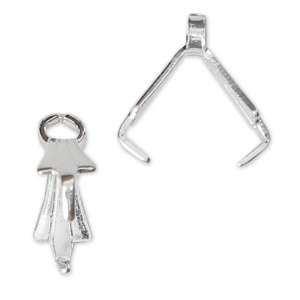 Loop bail 8 mm Fine silver plating x10