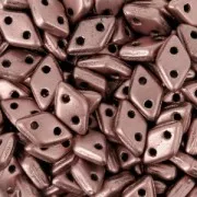Czech Glass beads Czechmates Diamond 2 holes 4x6 mm Light Copper Mat x5g