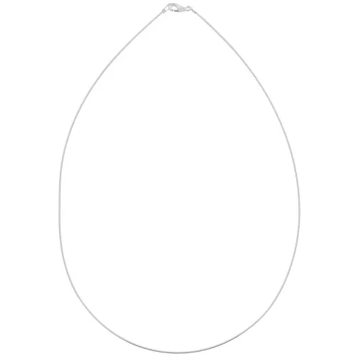 925 Sterling Silver Choker Omega Mesh - 1 mm x40 cm