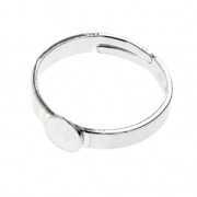 925 Sterling Silver Ring with 6 mm pad for flat back cabochon x1
