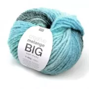 Wool Creative Melange BIG Super Chunky Petrole-Turquoise x100g