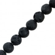 Beads Lava Stone round beads 10 mm x5|raw }}