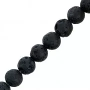 Beads Lava Stone round beads 10 mm x5
