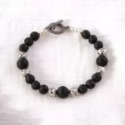 Beads Lava Stone round beads 10 mm x5