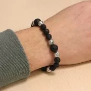 Beads Lava Stone round beads 10 mm x5