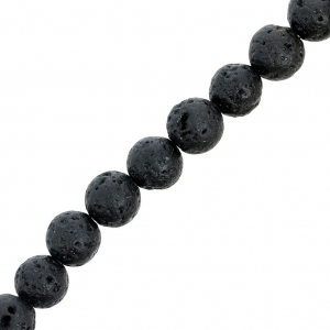 Beads Lava Stone round beads 8 mm x10