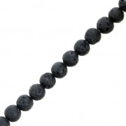 Beads Lava Stone round beads 6 mm x15